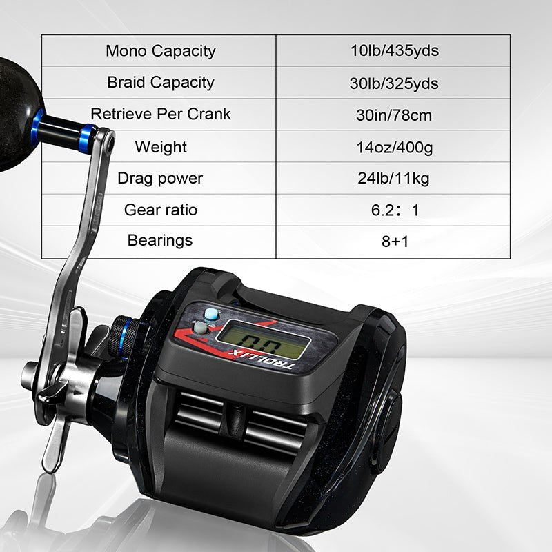 Piscifun®Digital line counter reel LED Line Counter Fishing Reel, 6.2:1 Spinning Reel – TruWild Life