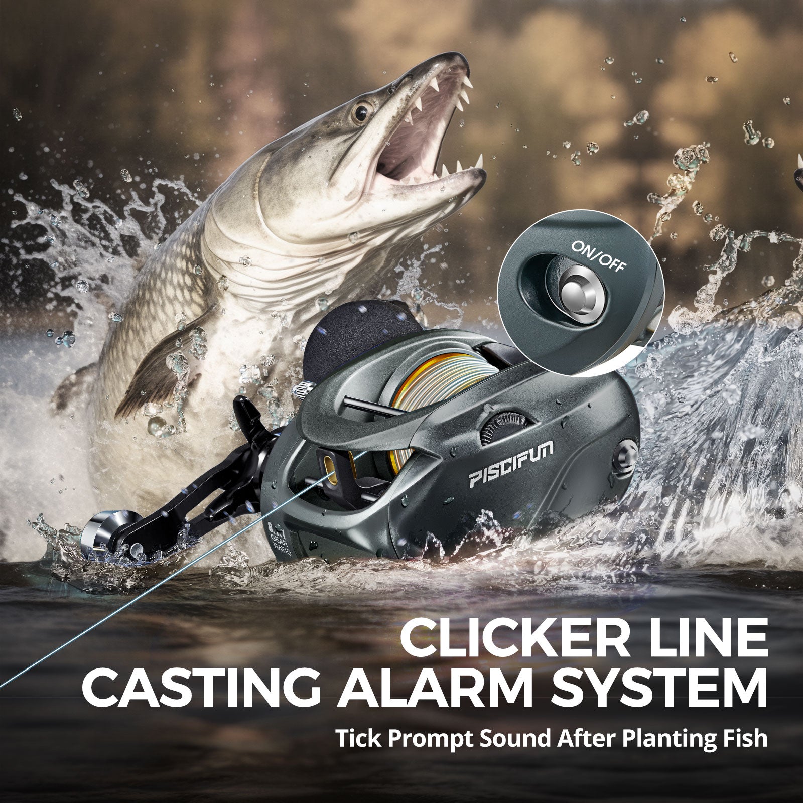 Piscifun® Alijoz 400 Saltwater Baitcasting Reel With Bait Clicker