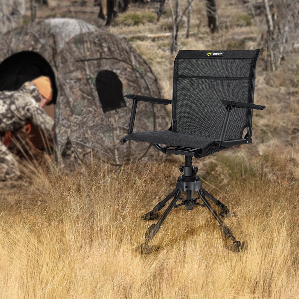 Layout Chair Hunting Hunting Chair 4 Legs 360 Degree Silent Swivel Blind Folding Chair ...