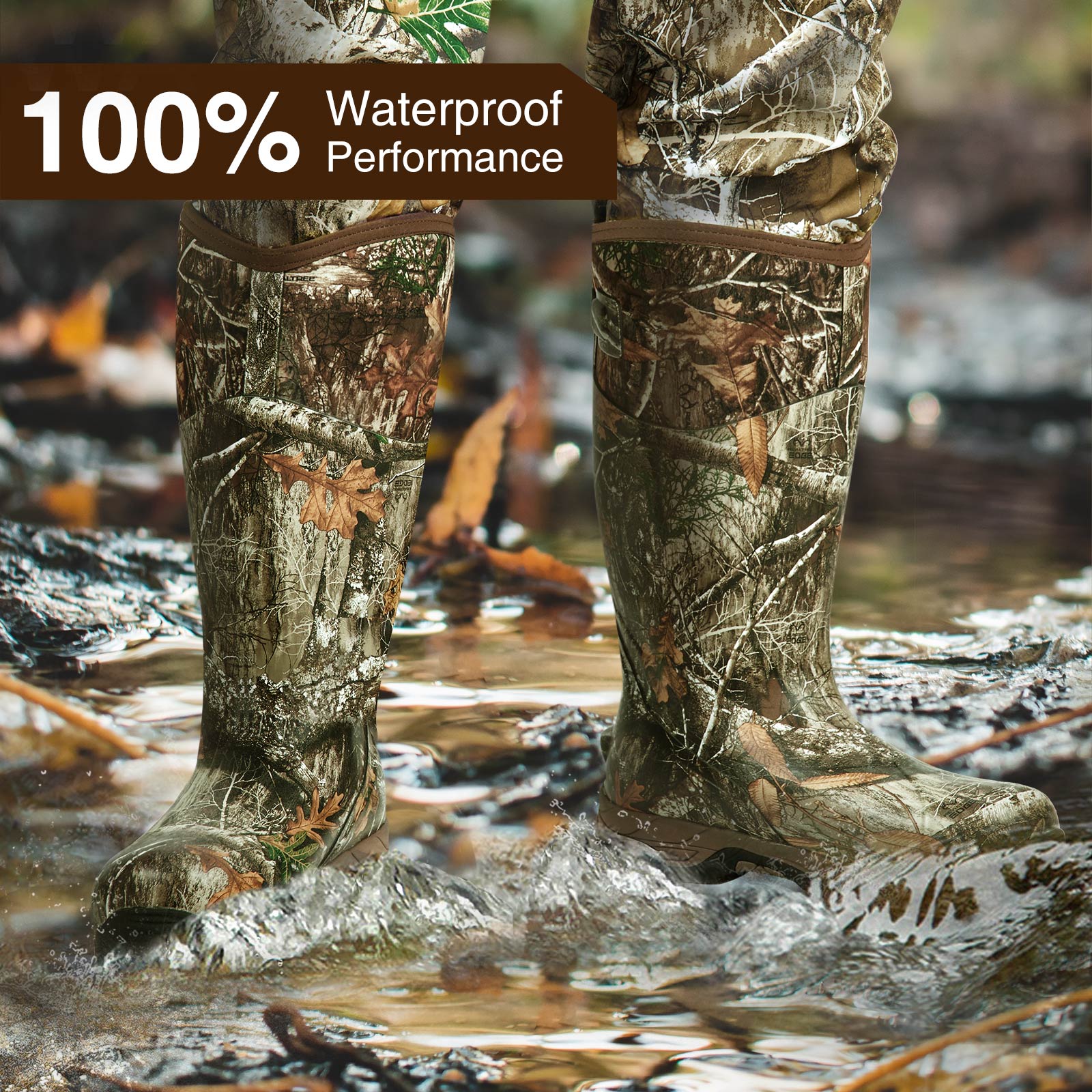 Tidewe Neoprene Rubber Hunting Boot Mens 5 Mossy Oak Camo Pull On Waterproof Amazon.com | TIDEWE Hunting Boot for Men, 400g Insulated  main image 2