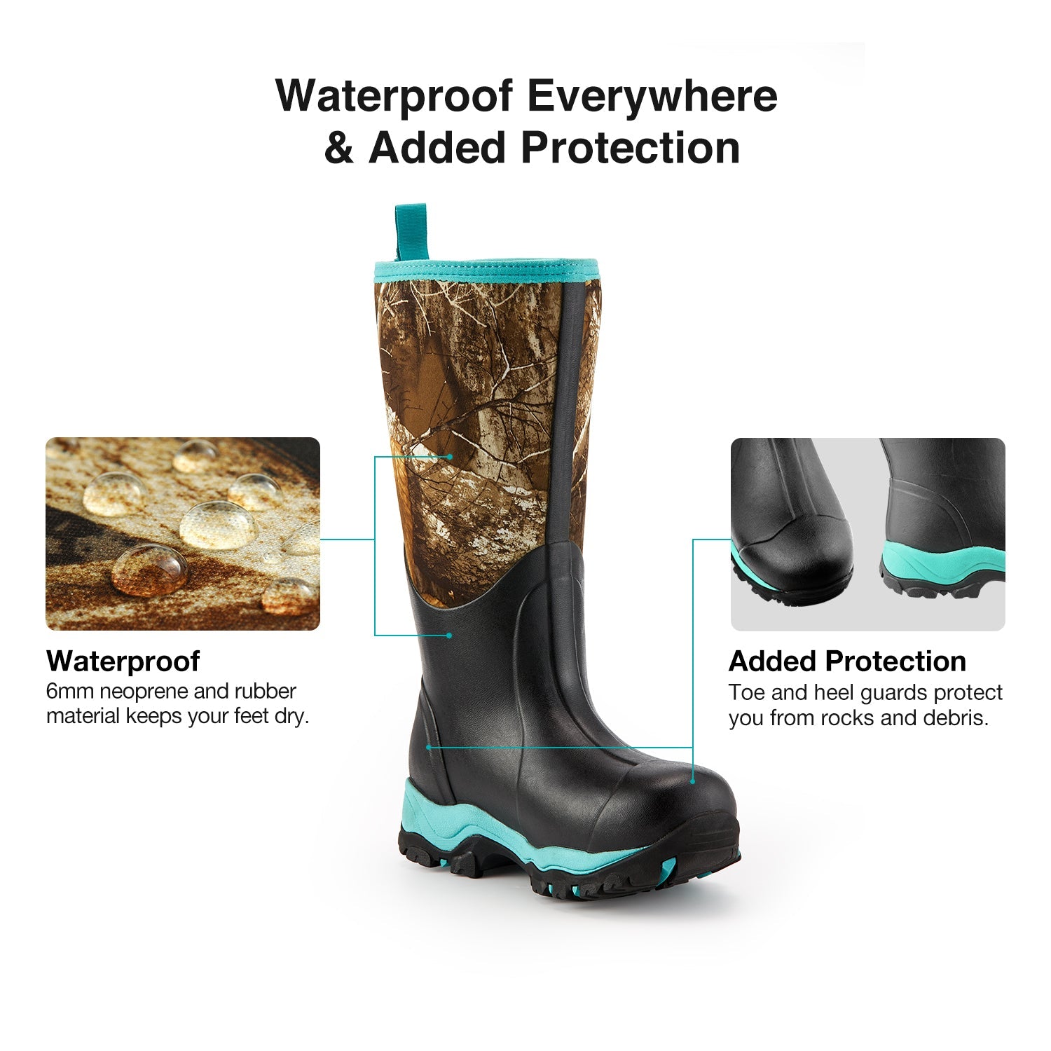 Teal camo boots new arrivals